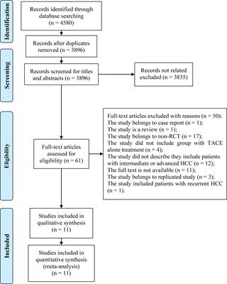 Transcatheter Arterial Chemoembolization in Combination With High-Intensity Focused Ultrasound for Intermediate and Advanced Hepatocellular Carcinoma: A Meta-Analysis